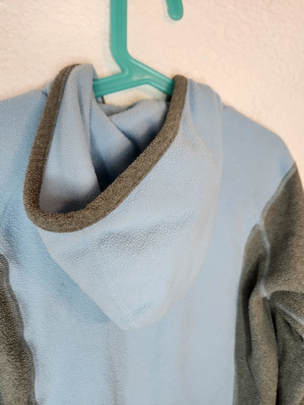 The North FaceFleece Sweatshirt Jacket Solid Teal Blue Gray Full Zip Sz M 10 12